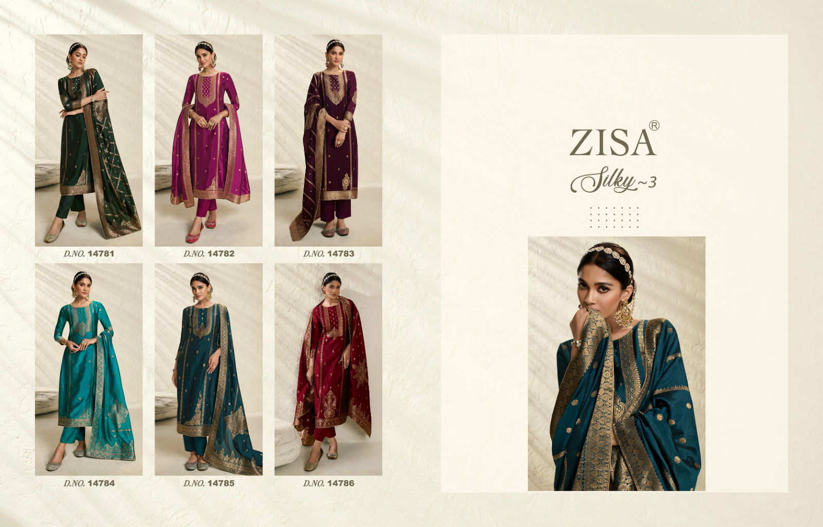 Zisa Silky Vol 3 Silk Designer Wedding Salwar Suits Catalog